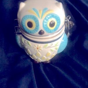 Boston Warehouse Hinged Jar with Floral Owl Design